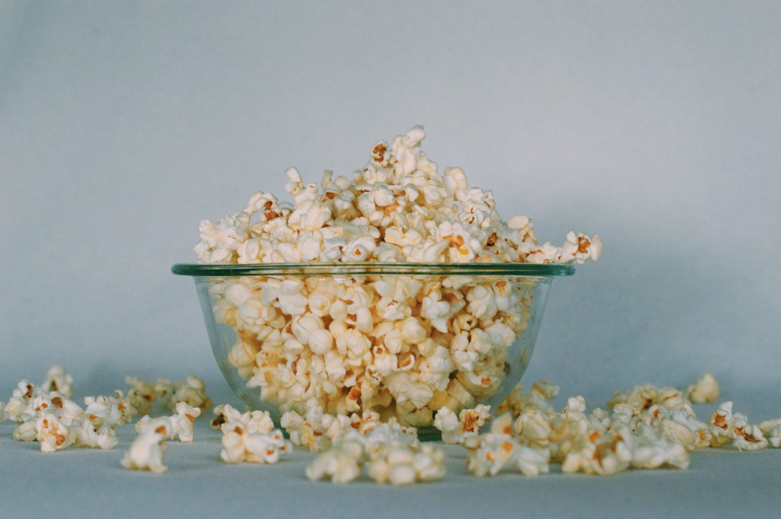 TV as a Teaching Tool popcorns on clear glass bowl